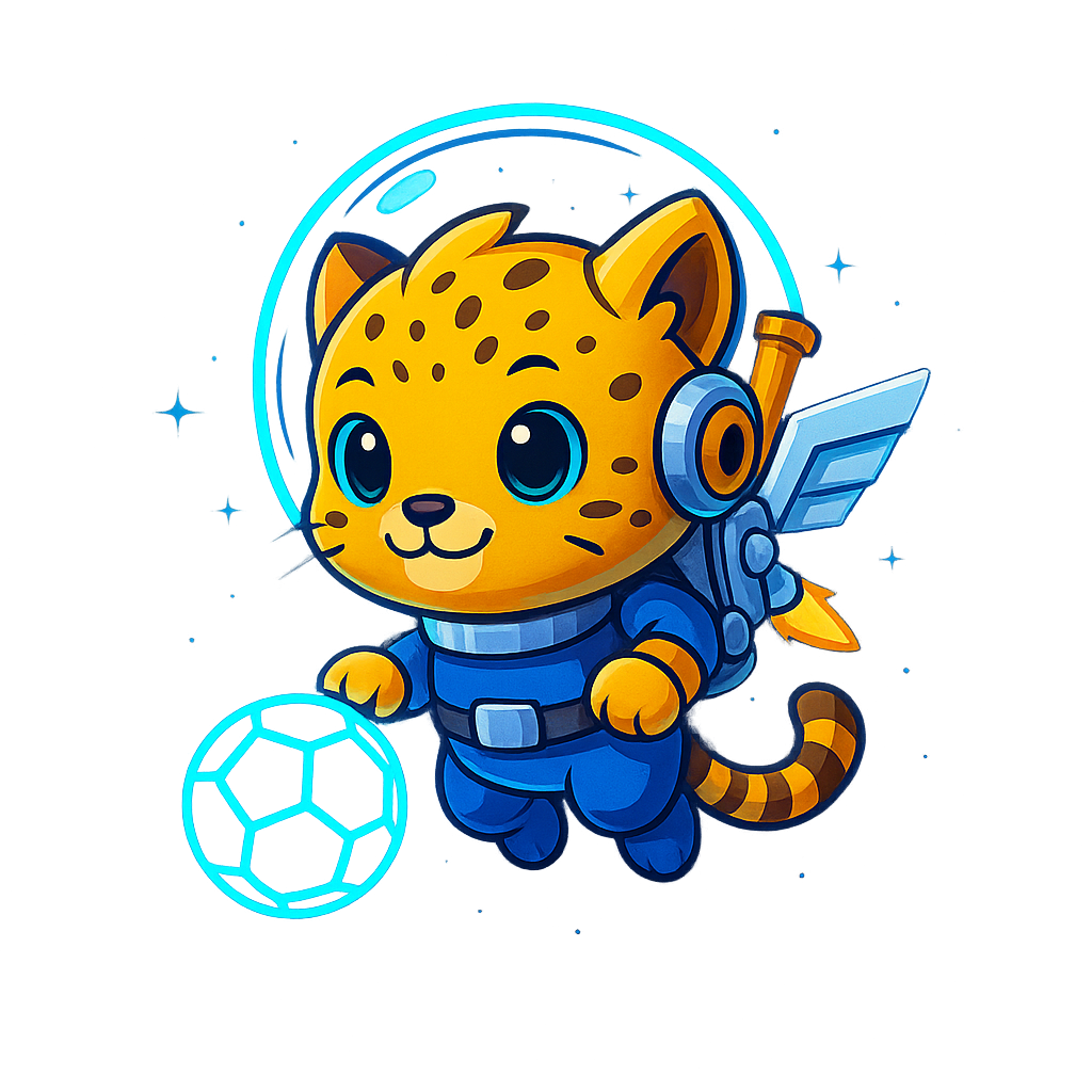 Mascota Extra Word con balón